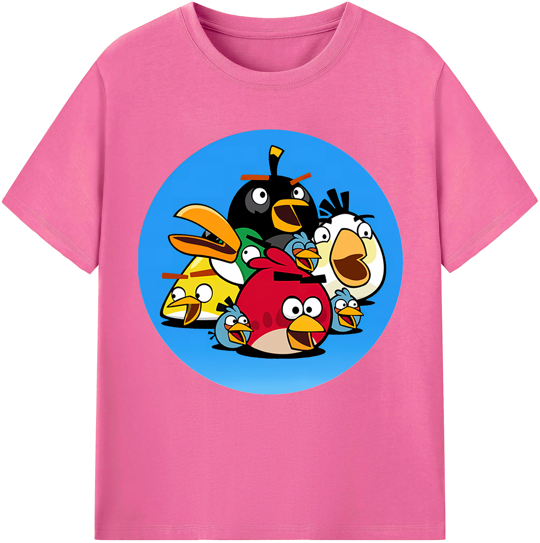 （画像用） Angry Birds アングリーバード レディースカジュアルプリントTシャツ（綿100％）